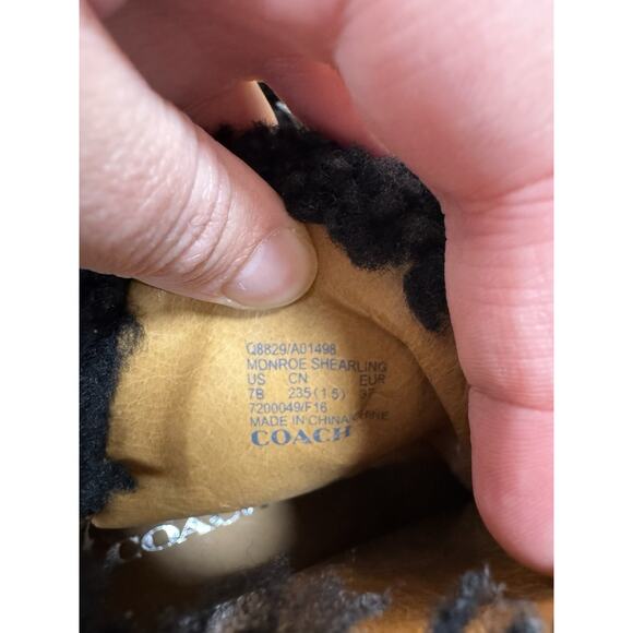 Coach Black Ankle Boots with Brown Sole - Picture 10 of 11